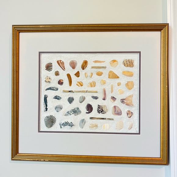 Coastal Eclectic Shell Wall Art, Outerbanks Seashells Beachy Home Decor Painting - Picture 6 of 6